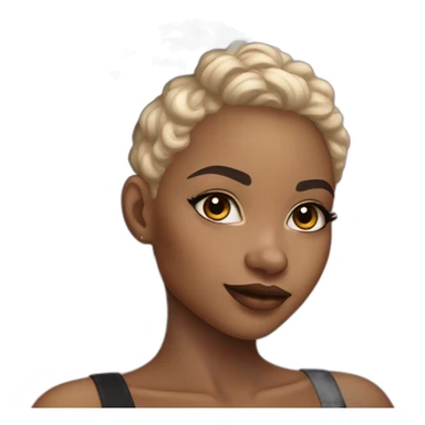 Pretty light skin black girl instagram model sticker