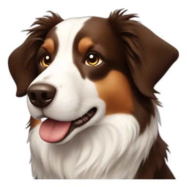 Brown and white Border collie dog Good Night sticker