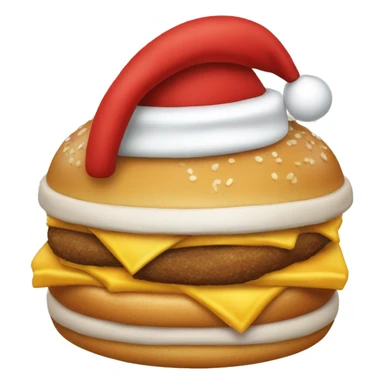 fast food item with santa clause hat sticker