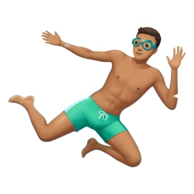 diving into a pool full of money sticker