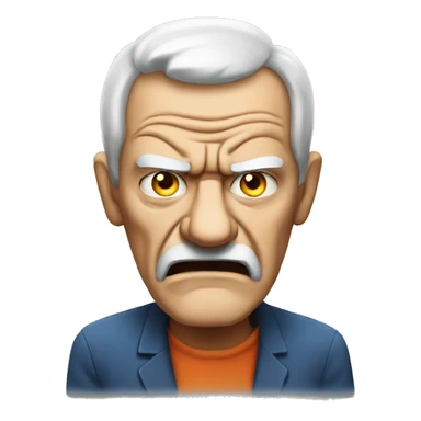 angry old man sticker