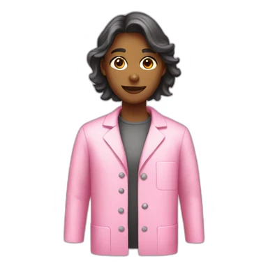 pink laboratory coat sticker
