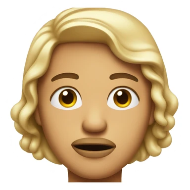 Emoji face biting lip with one raised eyebrow sticker