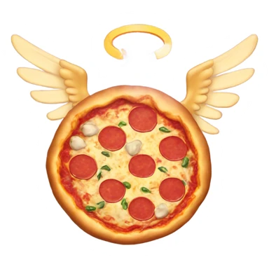 Pizza with a halo and wings  sticker