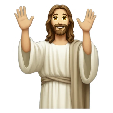 Jesus Christ Raising your hand high sticker