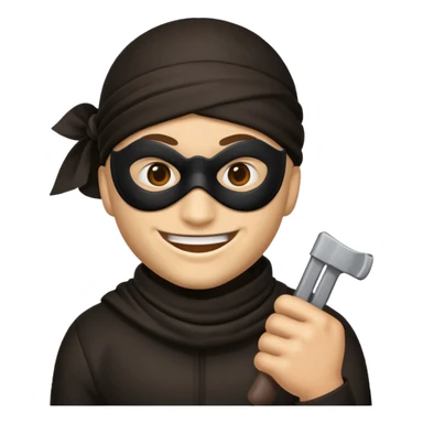 Robber emoji sticker