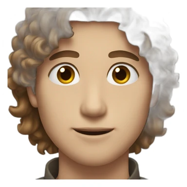 My boyfriend brown hair White skin sticker