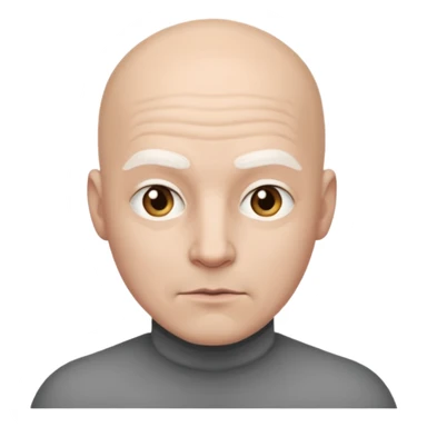 bald powder white skin man sticker