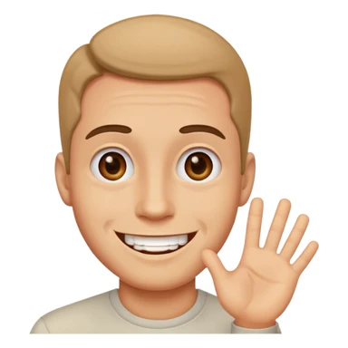 man saying 'okey', expressive face sticker