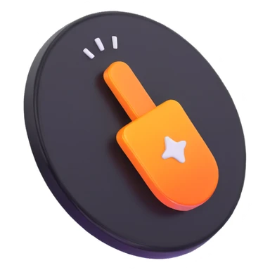 Shiny clicker button with cursor for Roblox game sticker