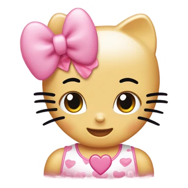 hello kitty with heart sticker