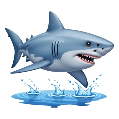 A shark with blue shoes on land near water not in it sticker