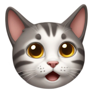 Shocked cat with body sticker