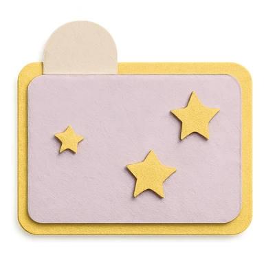 soft pastel cute tab divider with tiny stars with a yellow border sticker
