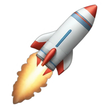 draw a rocket shooting down sticker