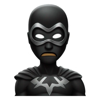 A dark, blackened, masked antiheroic superhero sticker