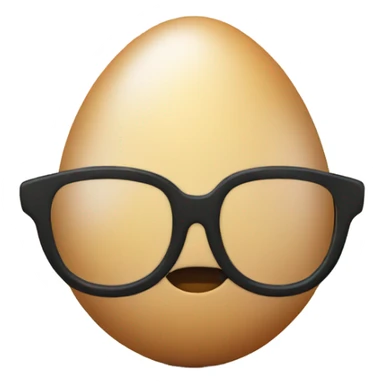 egg wearing glasses sticker
