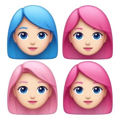 💞 this emoji but the top half is blue sticker