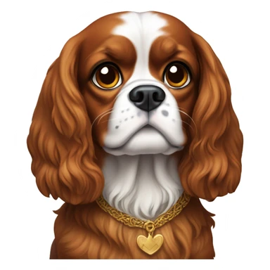 The dog is a King Charles spaniel.  sticker