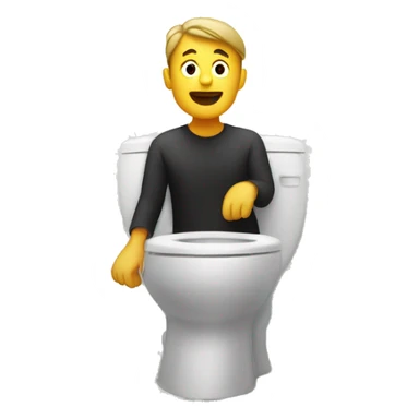 Man inside toilet sticker