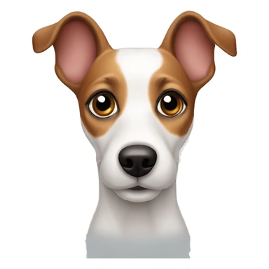 Perro Jack Russel Terrier con orejas largas sticker