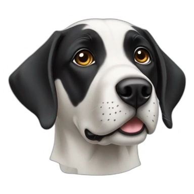 Labrador black and white dog sticker