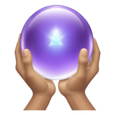 Crystal ball with hands  sticker