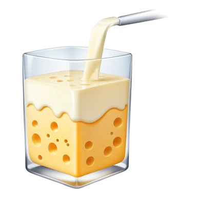 glass of milk and cheese sticker