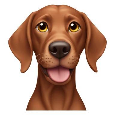 viszla eating sticker