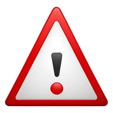 placa triangular de perigo com ponto de exclamação sticker