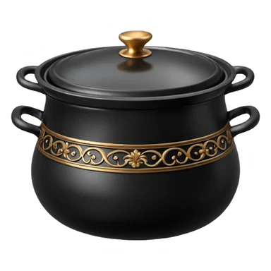 Black cooking pot decorative sticker