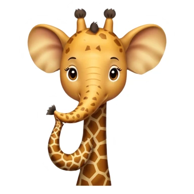 Elephant mixed whith giraffe  sticker