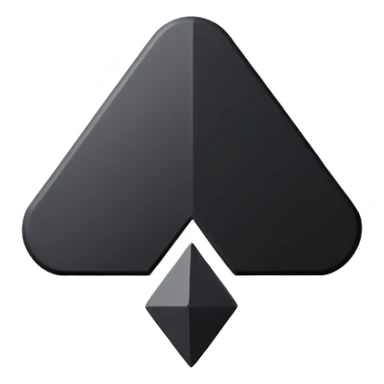 3d diamond shape matte black. diamond shape like on a playing card sticker