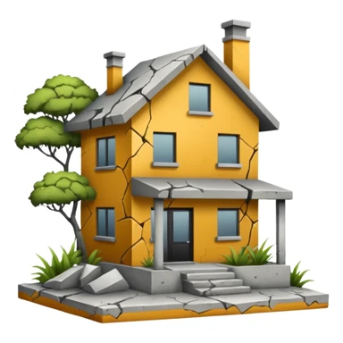 House modern with problem sticker