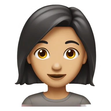   Brunetka długie włosy w różowej bluzie  sticker