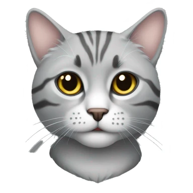 Кошка серая  sticker