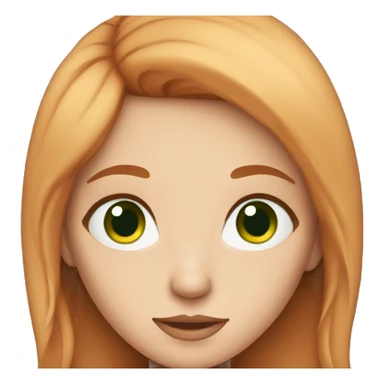 Readhead girl green eyes sticker