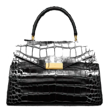 Kelly pochette crocodile black bag sticker