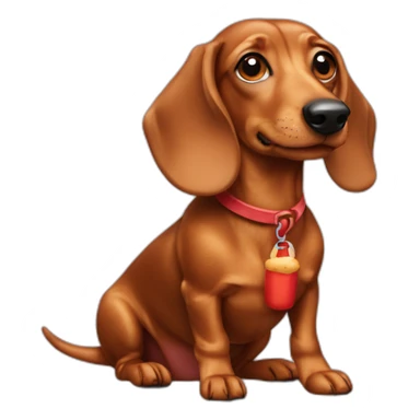 dachshund-with-hotdog-body sticker