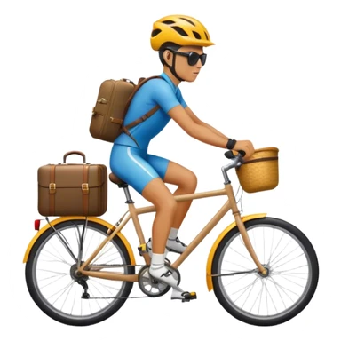 Cicloviaggiatrice bici carica  sticker