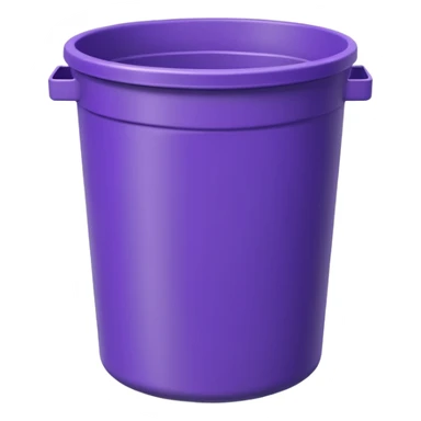 round purple bin empty sticker