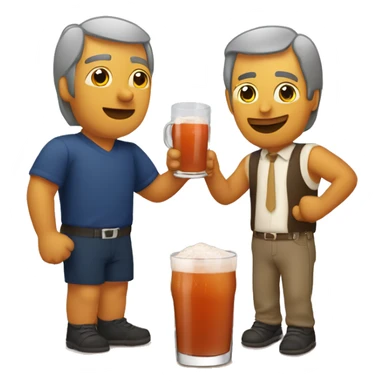 dos micheladas haciendo un brindis sticker