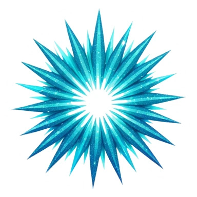 Glitter Cian Explosion sticker