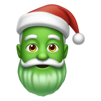 Green skinned santa sticker