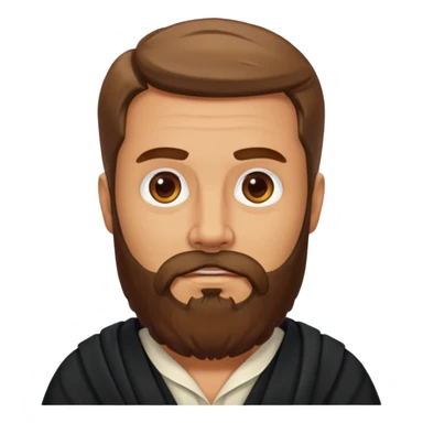 bullbody apostle with beard sticker