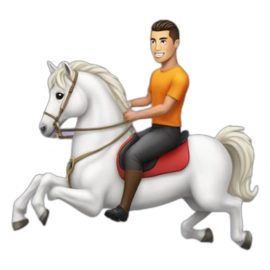 Christiano Ronaldo sur une licorne sticker