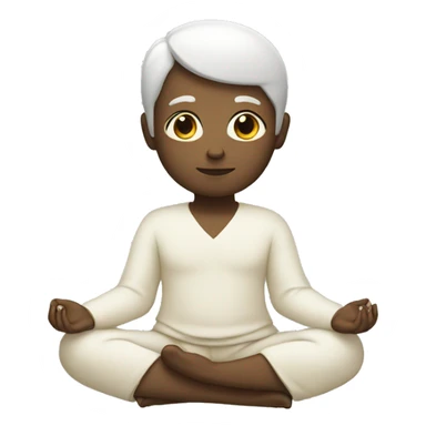 meditation white skin sticker