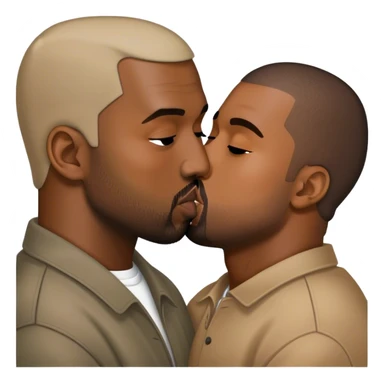 kanye west kissing kanye west sticker