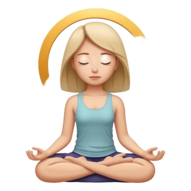 girl meditation eyes closed sticker