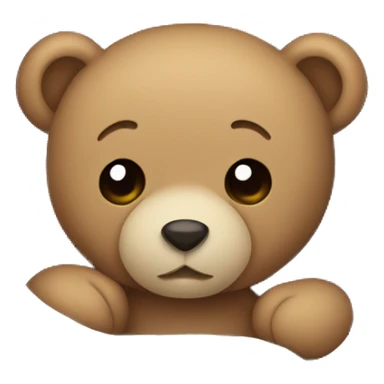 Teddy Bear cuddling under a blanket sticker